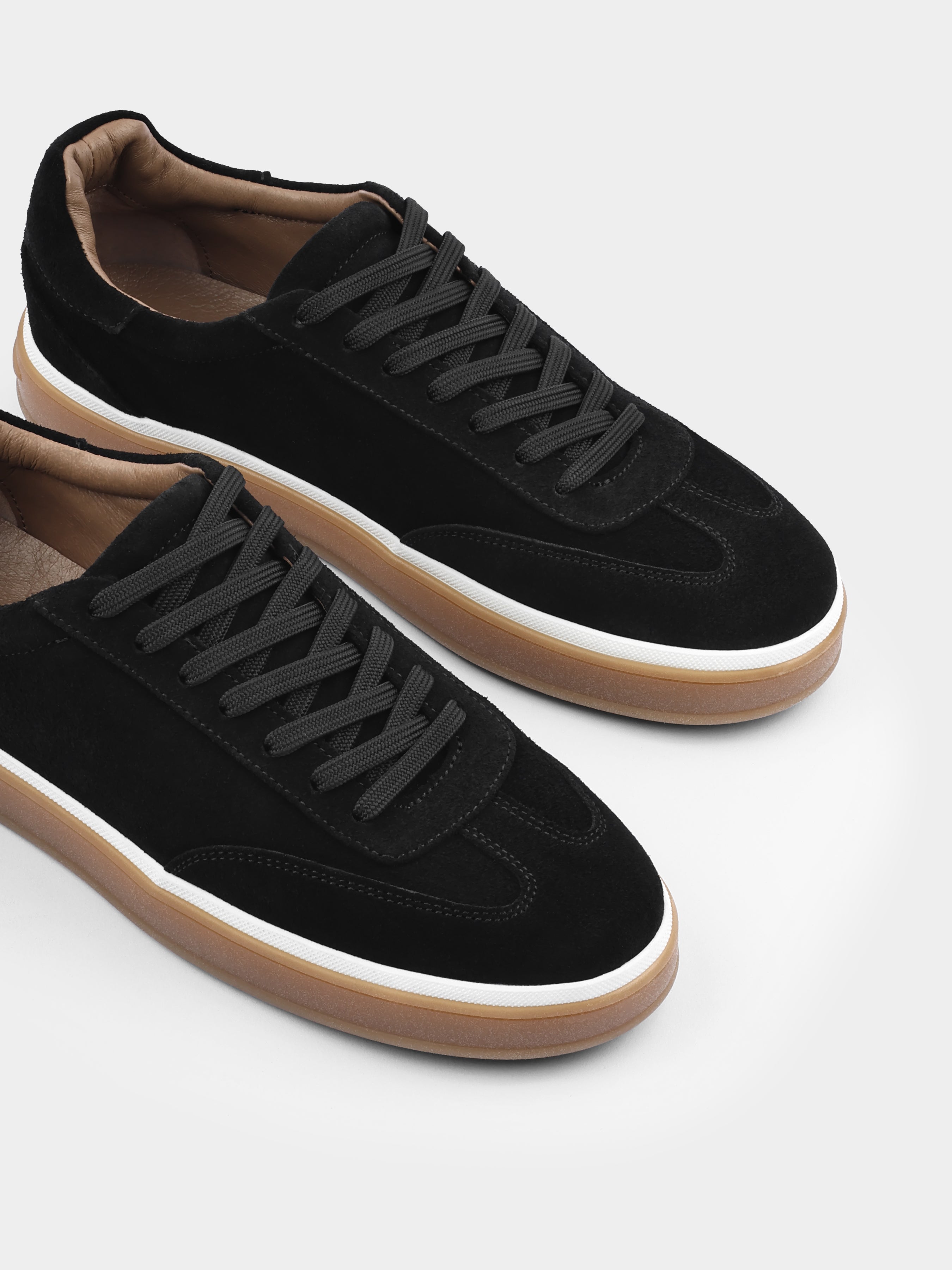 Czarne Zamszowe Trampki Volere - obrazek 4