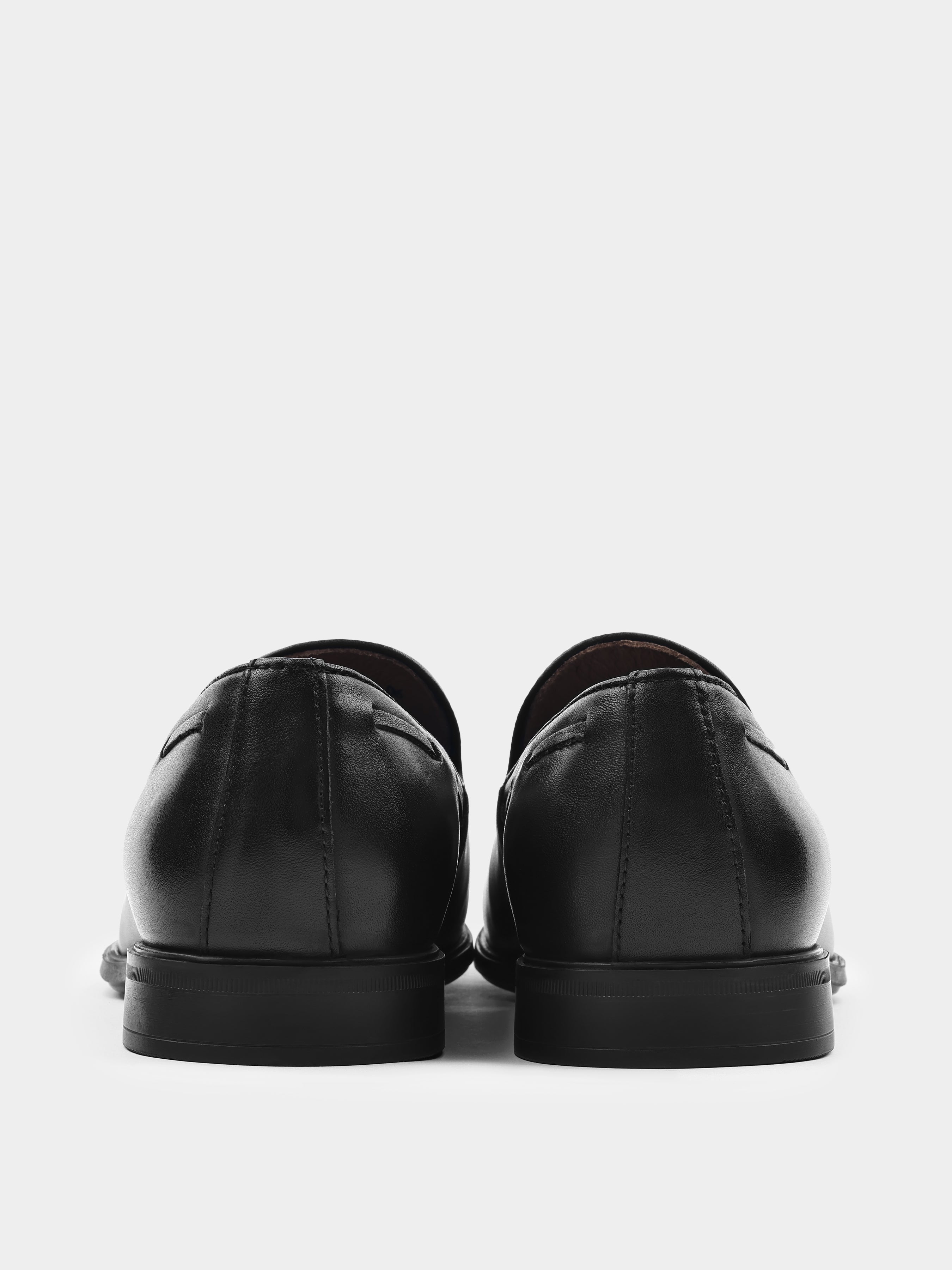 Czarne Skórzane Loafersy Frandi - obrazek 7