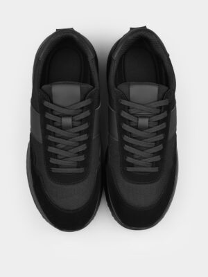 Czarne Zamszowe Sneakersy Lasciare