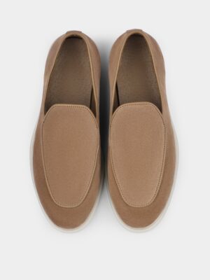 Cappuccino Zamszowe Loafersy Denno