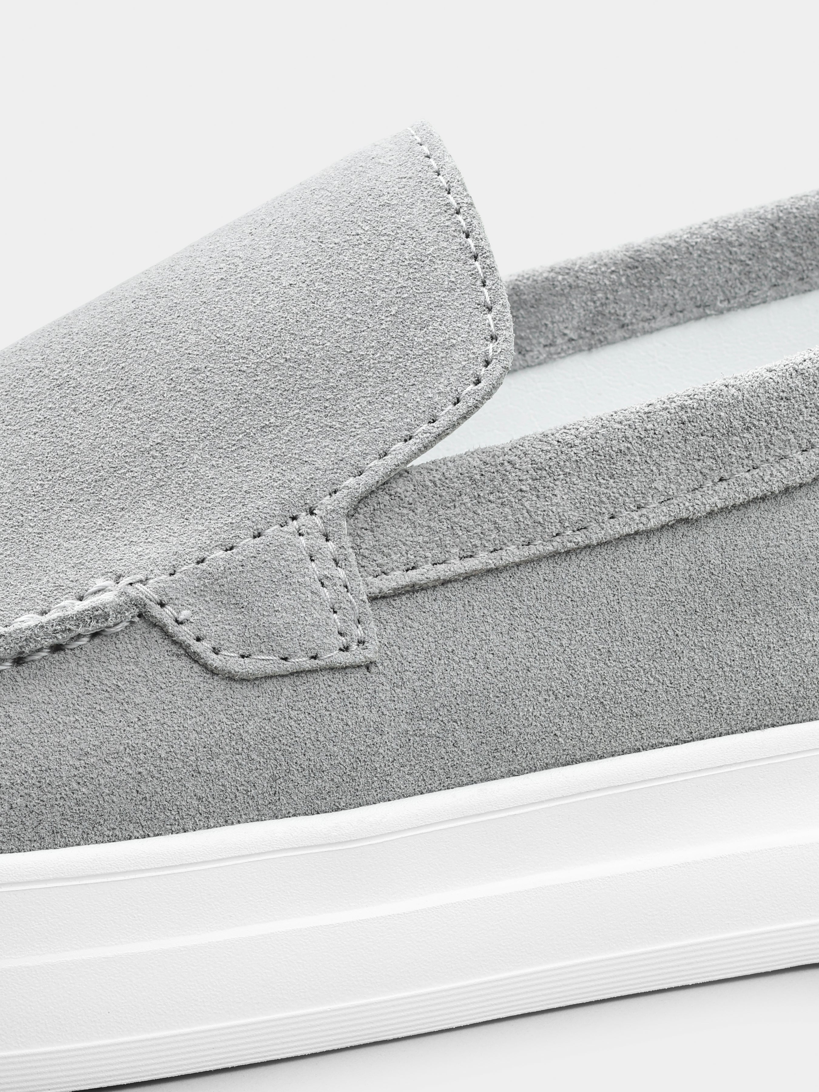 Szare Zamszowe Loafersy Spectrum - obrazek 5