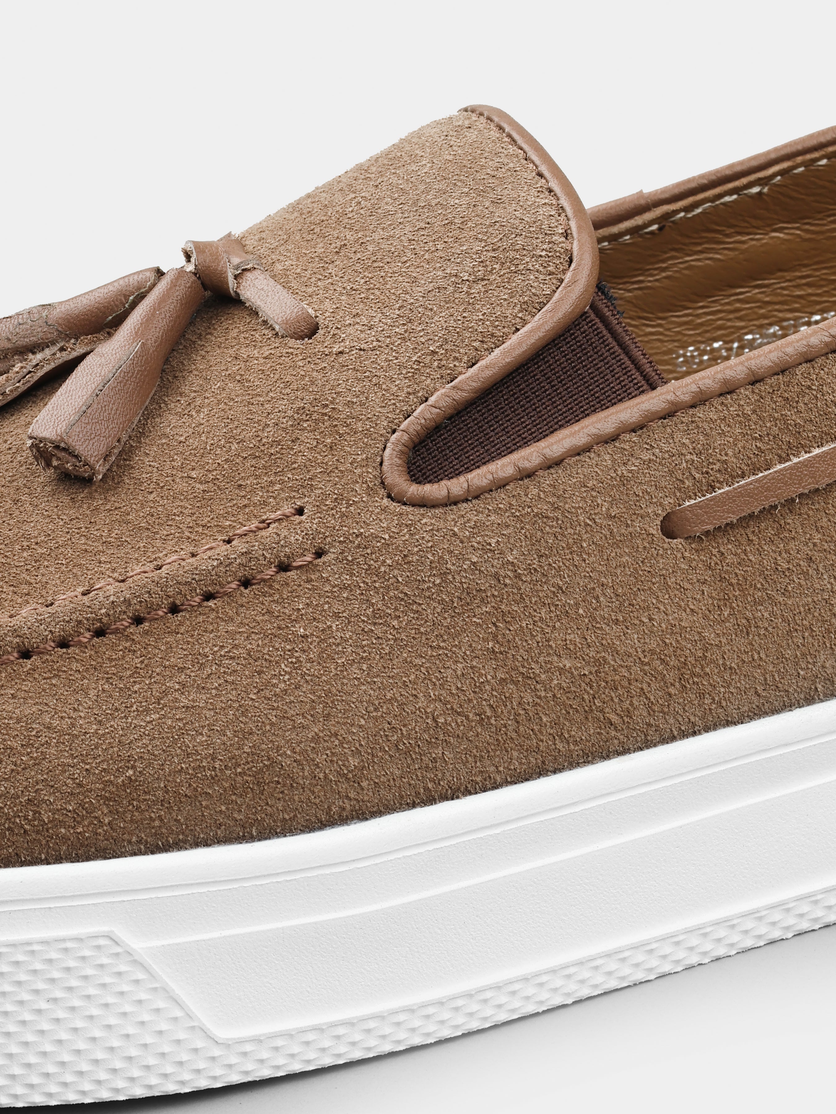 Cappuccino Zamszowe Loafersy Spectr - obrazek 5