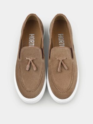 Cappuccino Zamszowe Loafersy Spectr
