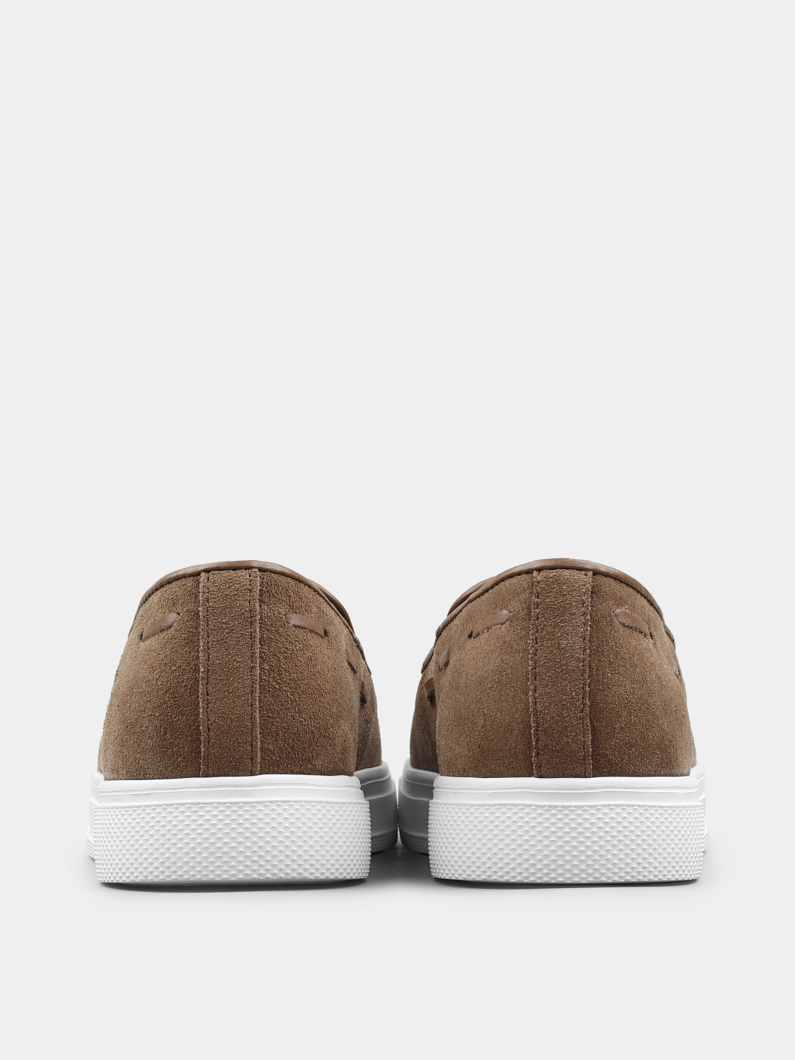 Cappuccino Zamszowe Loafersy Spectr - obrazek 6