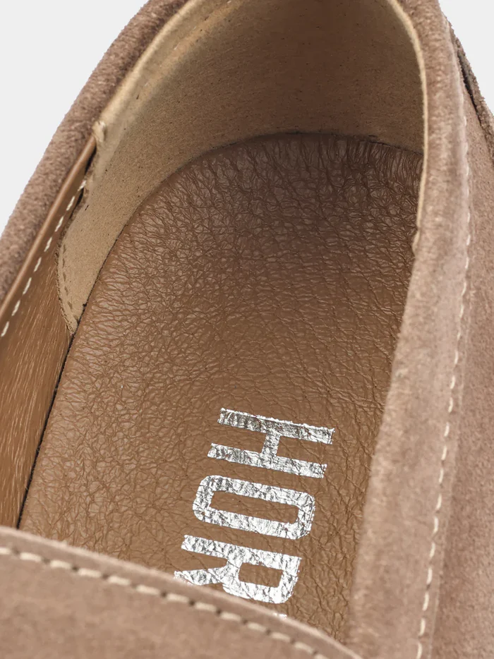 Beżowe Zamszowe Loafersy Prospero - obrazek 3