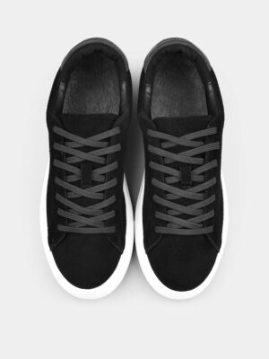 Czarno-Białe Zamszowe Trampki Cento