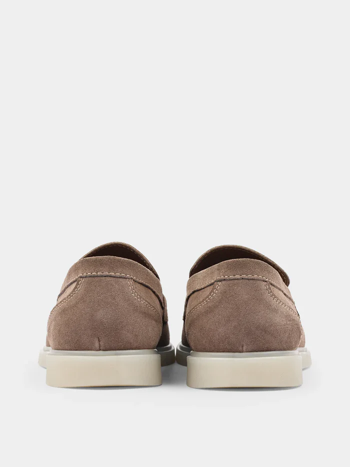 Beżowe Zamszowe Loafersy Prospero - obrazek 5