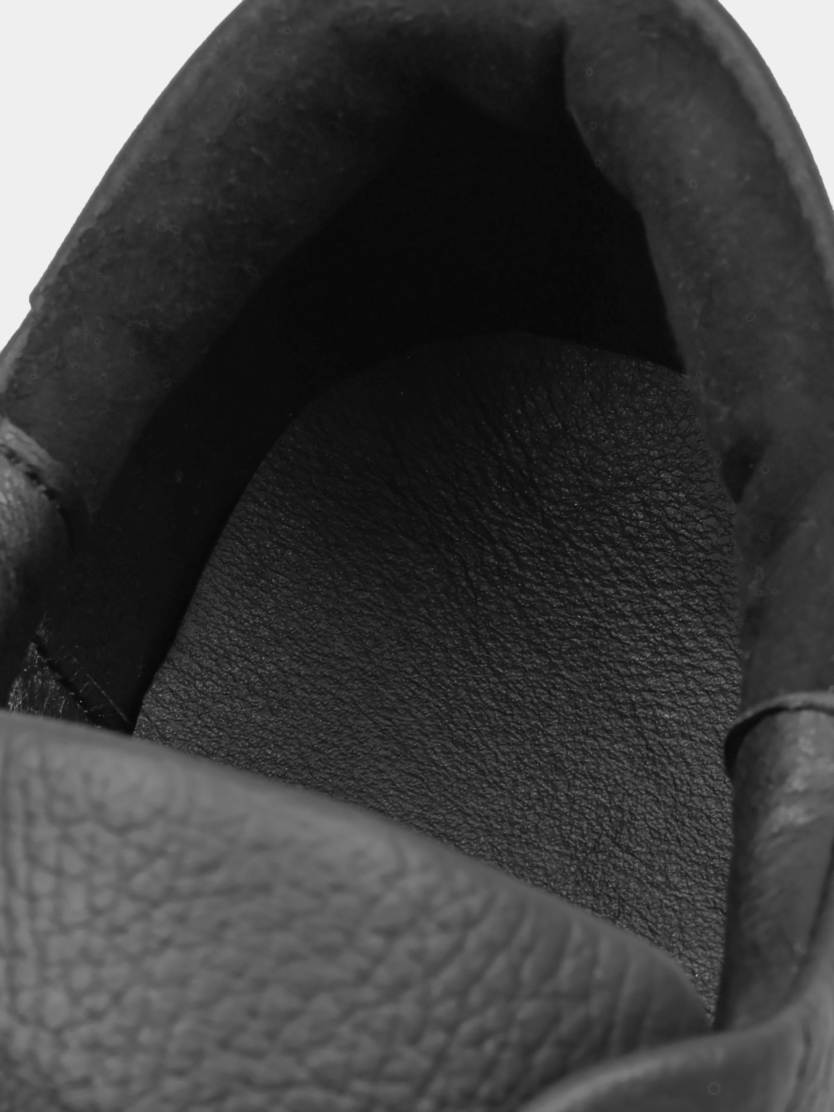 Czarne Matowe Skórzane Trampki Cento - obrazek 6