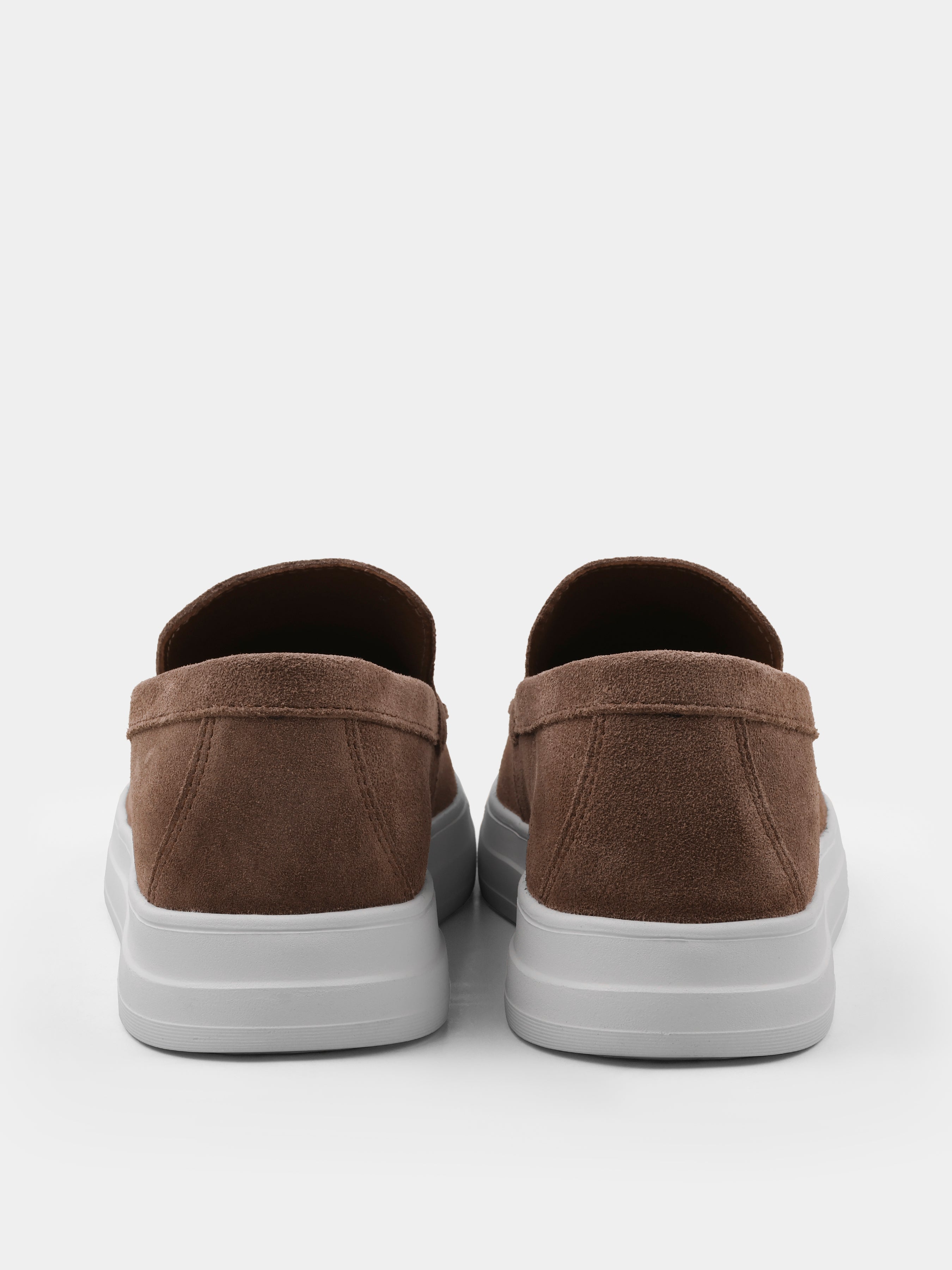 Beżowe Zamszowe Loafersy Spectrum - obrazek 7