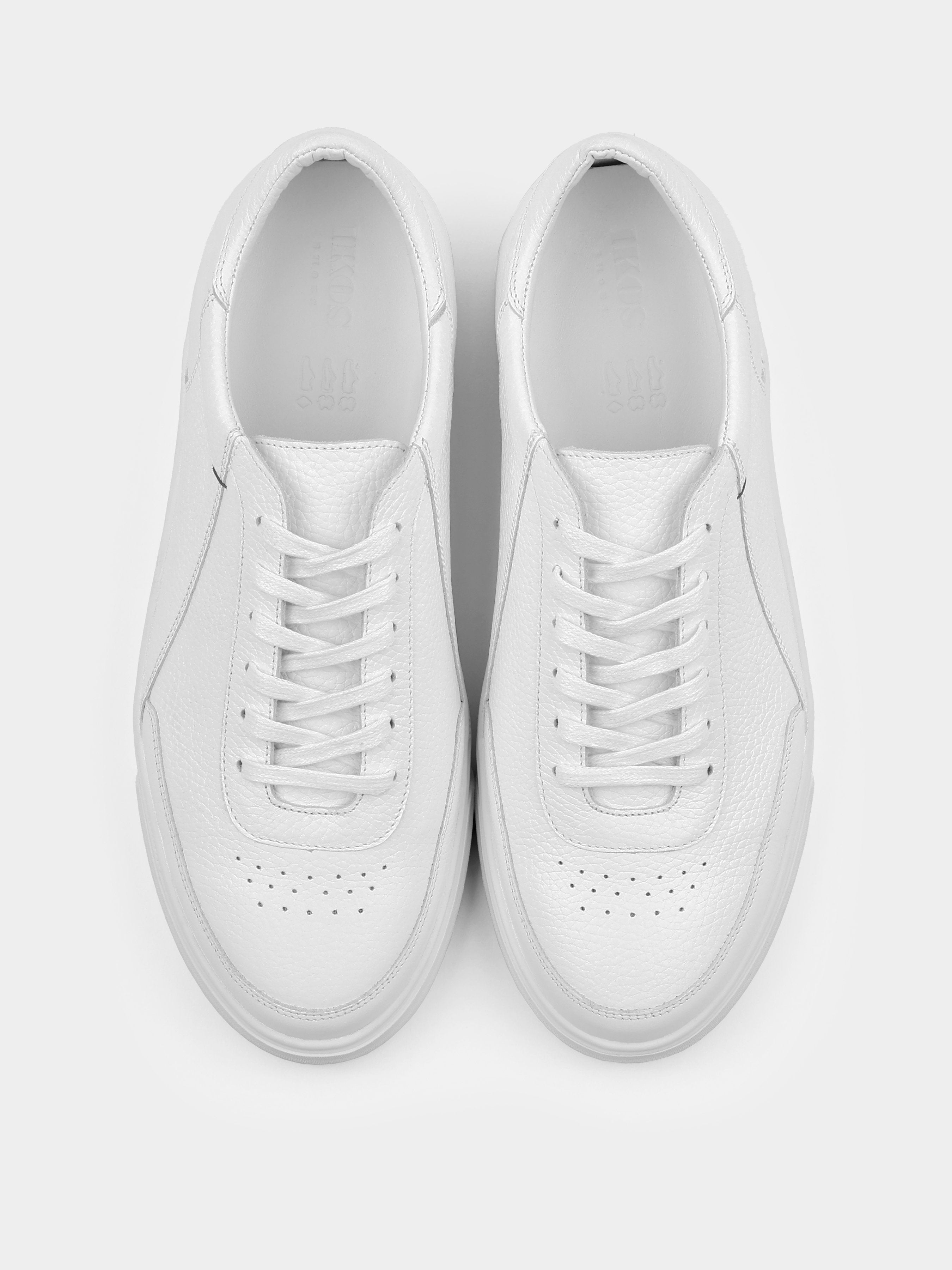 Białe Skórzane Trampki Apache