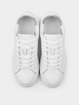 Białe Skórzane Trampki Cento