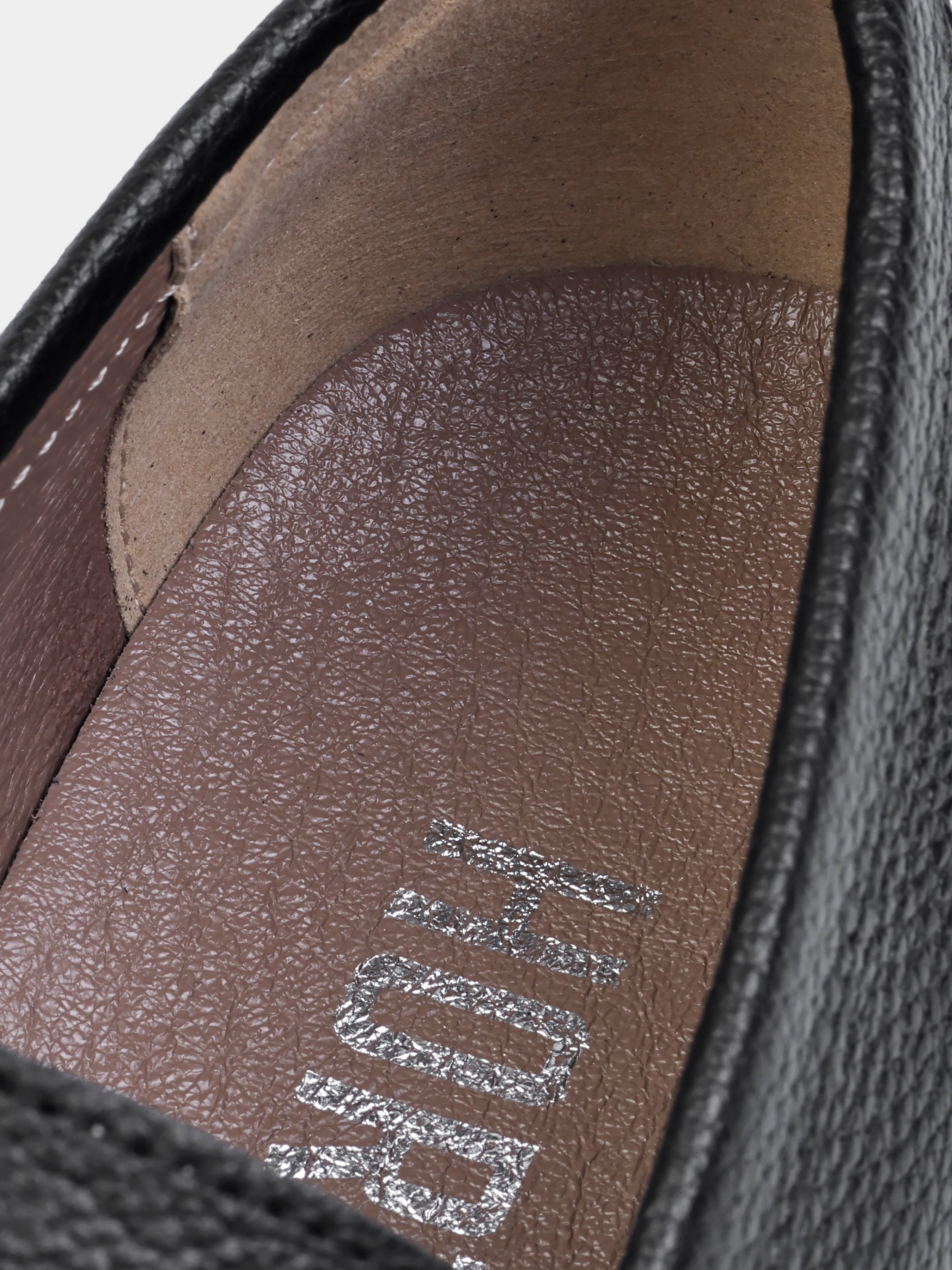 Czarno-Beżowe Skórzane Loafersy Prospero - obrazek 7