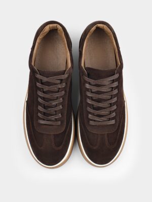 Ciemnobrązowe Zamszowe Trampki Volere