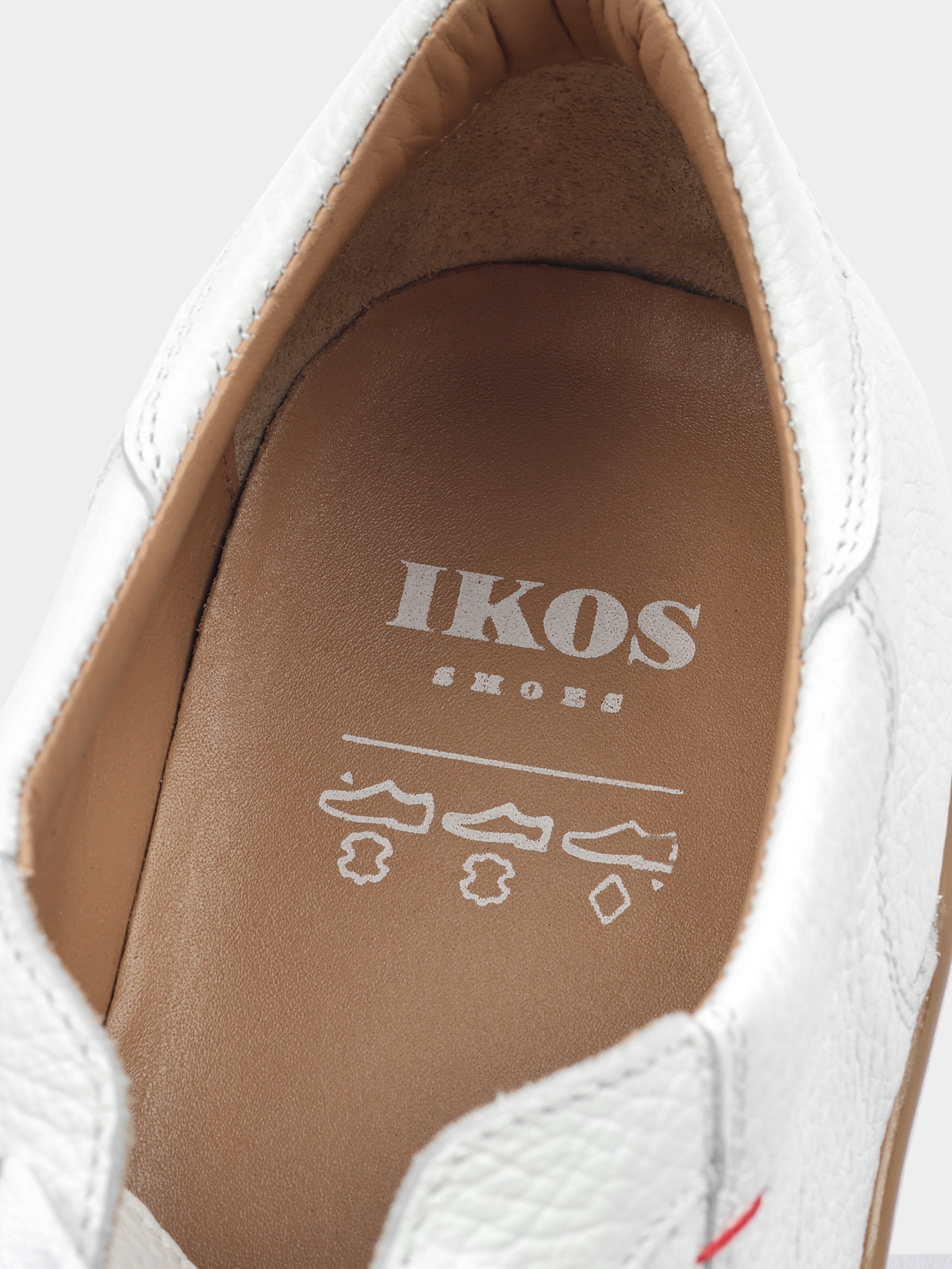 Biało-Brązowe Skórzane Trampki Apache - obrazek 7